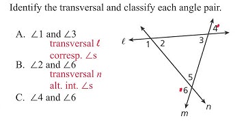Geometry Lesson 3.1-3.2 Angles & Transversal