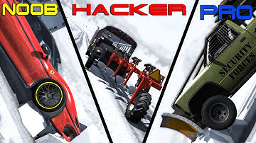 NOOB vs PRO vs HACKER crashes #18- Beamng drive