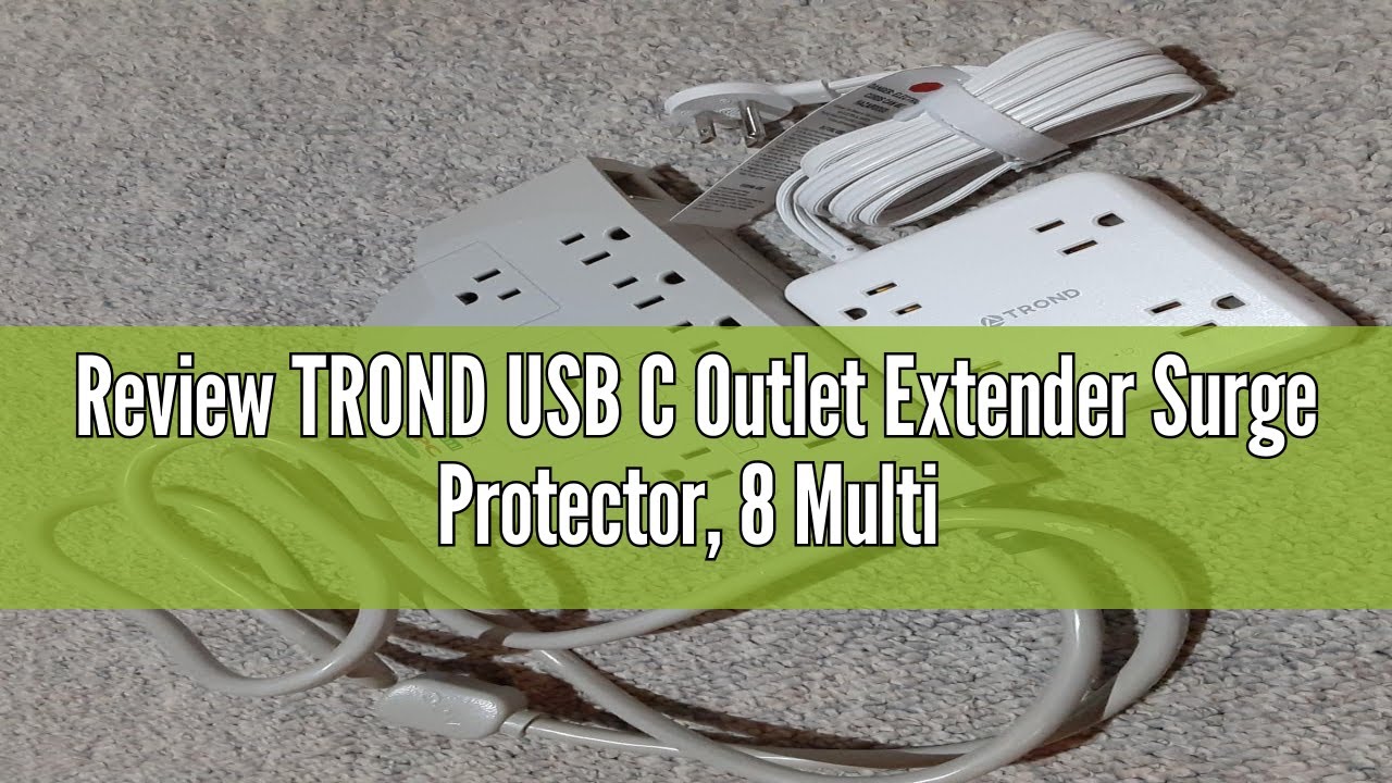 Review TROND USB C Outlet Extender Surge Protector, 8 Multi Plug Outlet ...