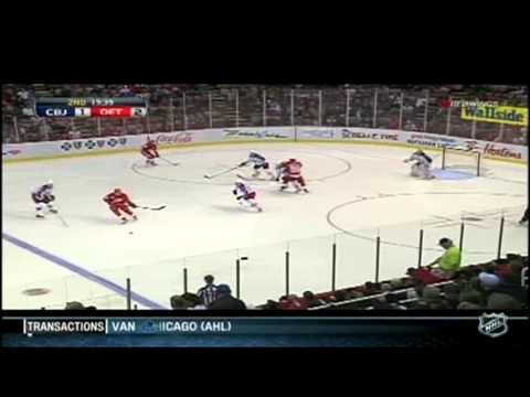 Jackets @ Wings 10/21/11 (Game Highlights - Detroi...