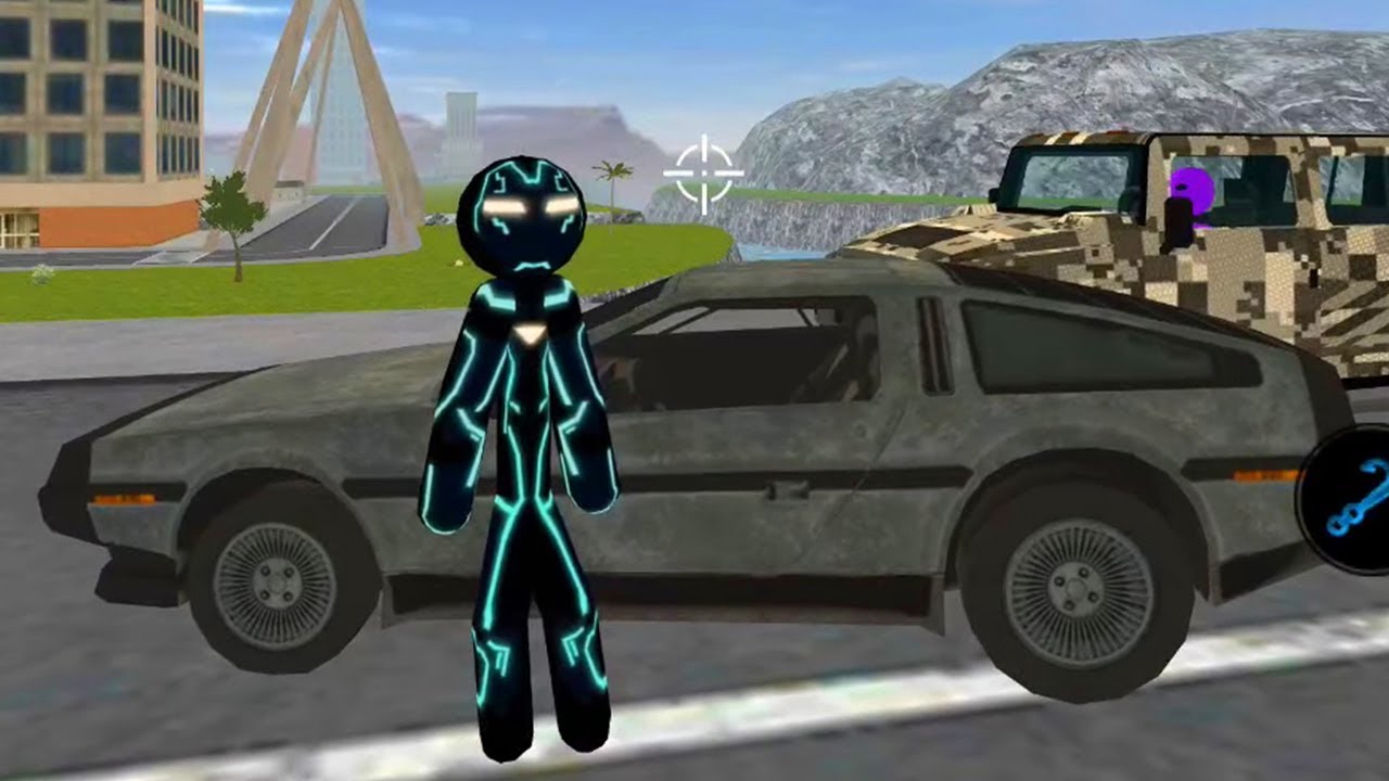 Neon Iron Stickman Rope Hero City Gangstar Mafia - Gameplay Trailer (Android Game)