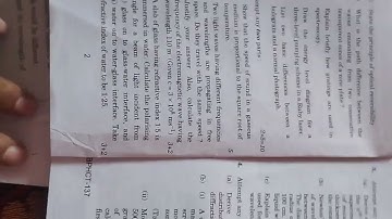 BPHCT 137 Wave and optics questions paper June 2022