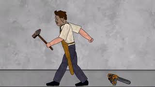 Leatherface test In drawing cartoons 2