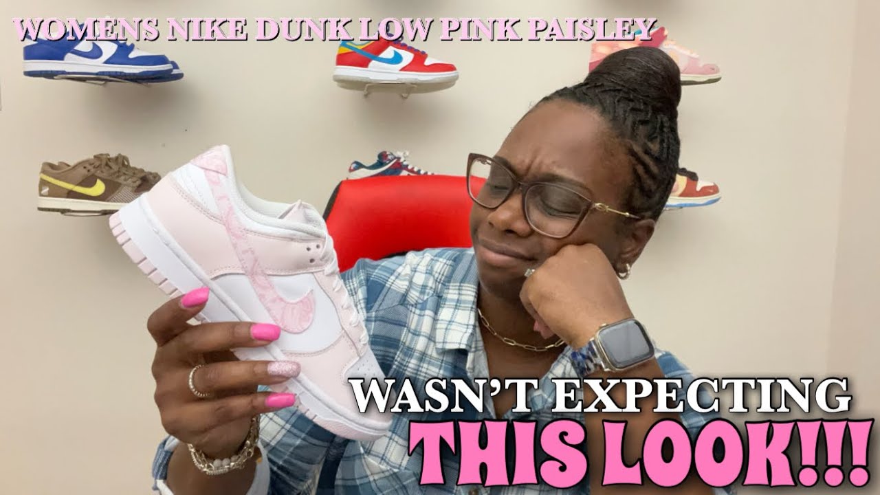 CLEAN COLORWAY! Nike Dunk Low Pink Paisley Review & On Feet! - YouTube