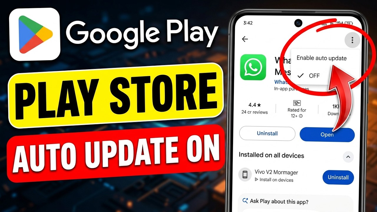 How to Turn On App Auto Update In Google Play Store - YouTube