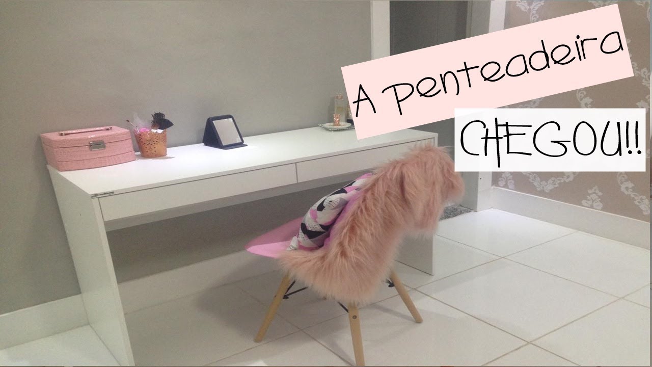 Montando e decorando a penteadeira com o que tenho em casa| Quase ...