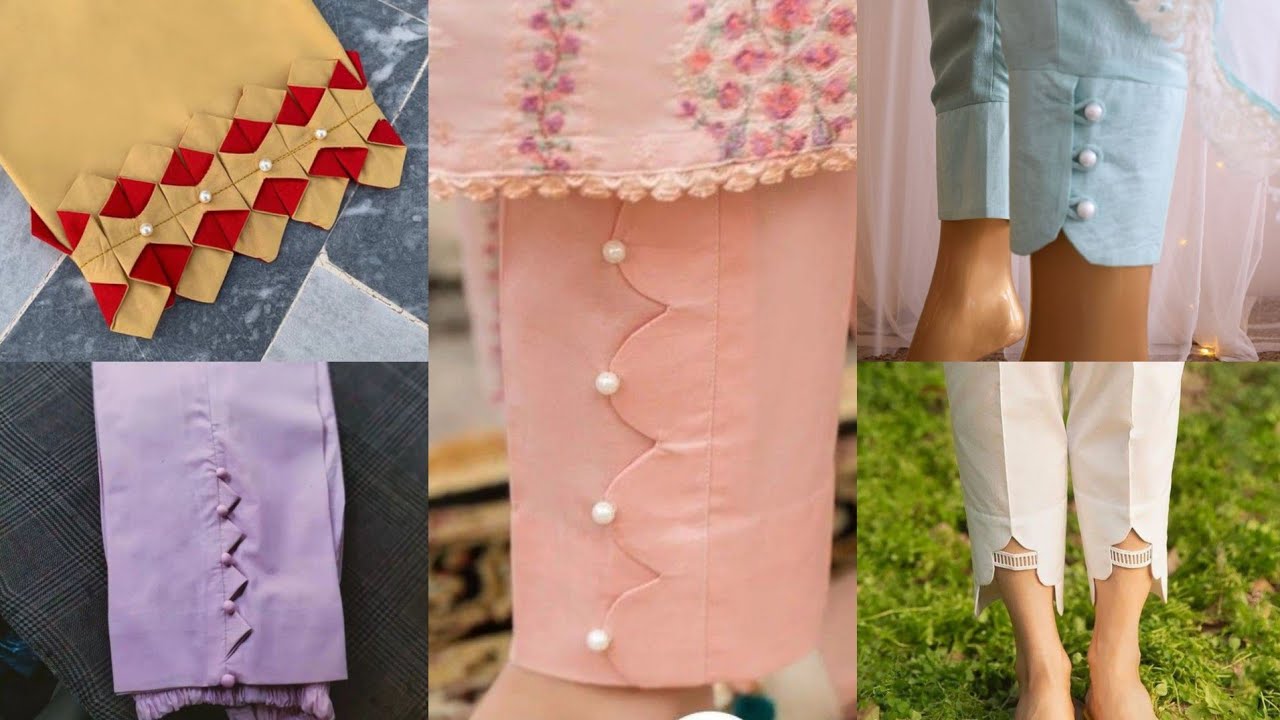 latest designer hand made pants design ideas for girls/girls pants