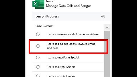 Excel 2.2 Learn to add and delete rows, columns, and cells