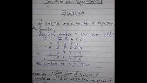 Class 5 Maths Chapter 4 Operations with large numbers  ( part 2)
