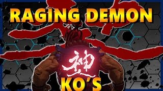 SFV - Akuma Sick Raging Demon KO's [Compilation] - SF5