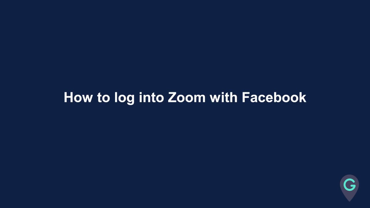 How to log into Zoom with Facebook YouTube