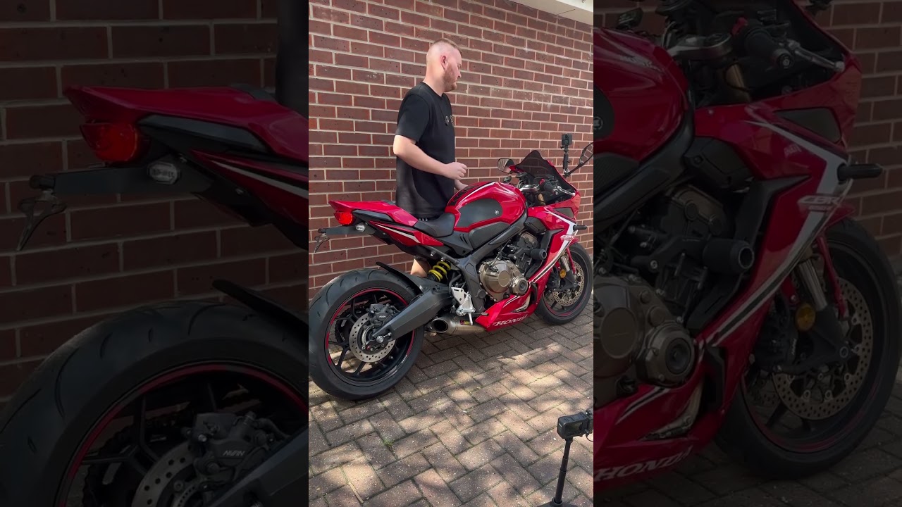 Honda CBR650R cold start with Akrapovic 