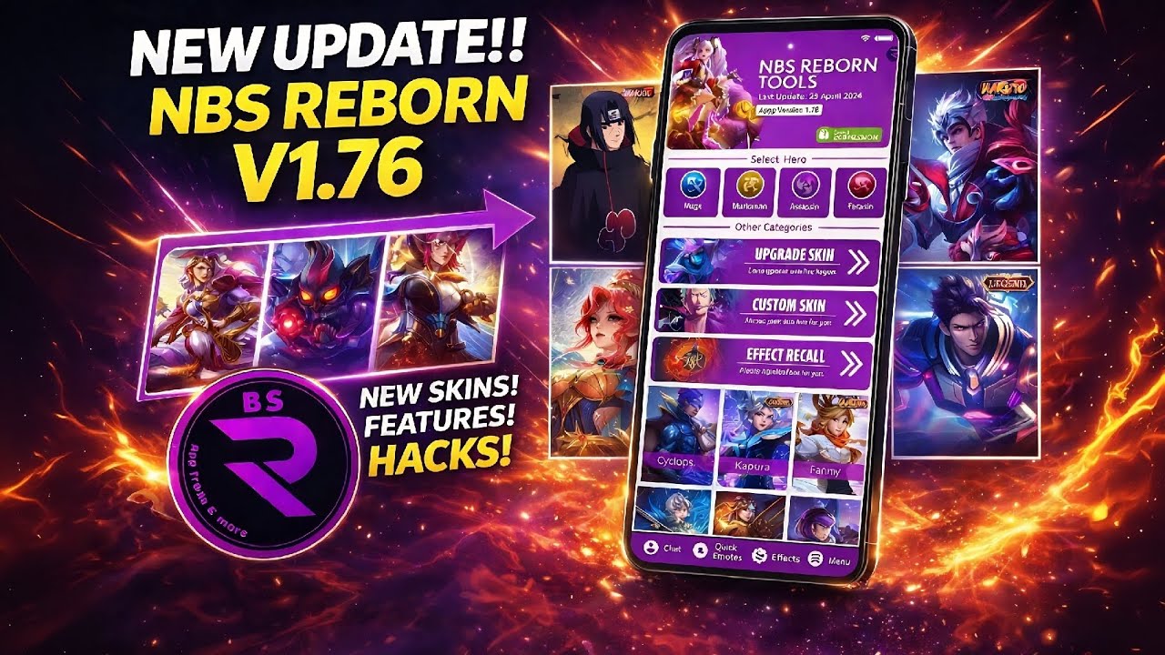 🔥[НОВОЕ ОБНОВЛЕНИЕ] NBS REBORN V1.76 | APK СКРИПТ СКИН MLBB 2026 БЕЗ БАНА