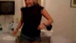 Lucy doing her belly dancing