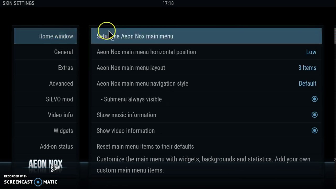 how to set backgrounds using aeon nox silvo - YouTube