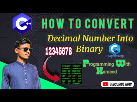 How to Convert Decimal Number into Binary number form |C++ Program Decimal to Binary