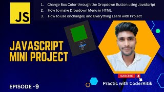 Change Background Color with Dropdown Menu using CSS & JavaScript | Use of onchange() | CoderRitik