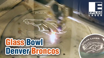 SuperBowl - Glass Bowl Engraving Broncos Style