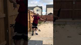Archery practice outdoors #archery #sports #arrows