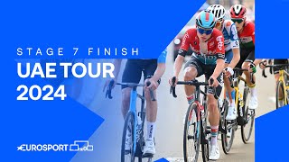 WHAT A CHAMPION 🏆 | Stage 7 Finish UAE Tour 2024 | Eurosport Cycling