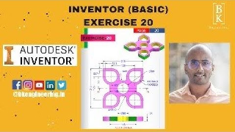 Inventor Basic Exercise 20 | Mechanical Engineering | CAD | For Beginners | BK Engineering