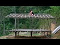 How to Build a Bamboo House by a Butt Girl, Bushcraft Construction Life / Alone Girl #1