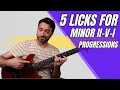 Your Solos Need THESE licks! | 5 Licks for Minor ii-V-i Progressions