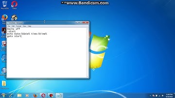 CMD cara membuat jam di notepad..