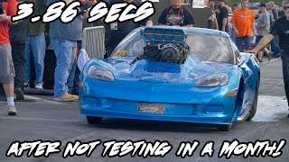 A 3.86 1/8 MILE AFTER NOT BEING RAN A ENTIRE MONTH!! ALEX LAUGHLIN AT LIGHTS OUT 9!