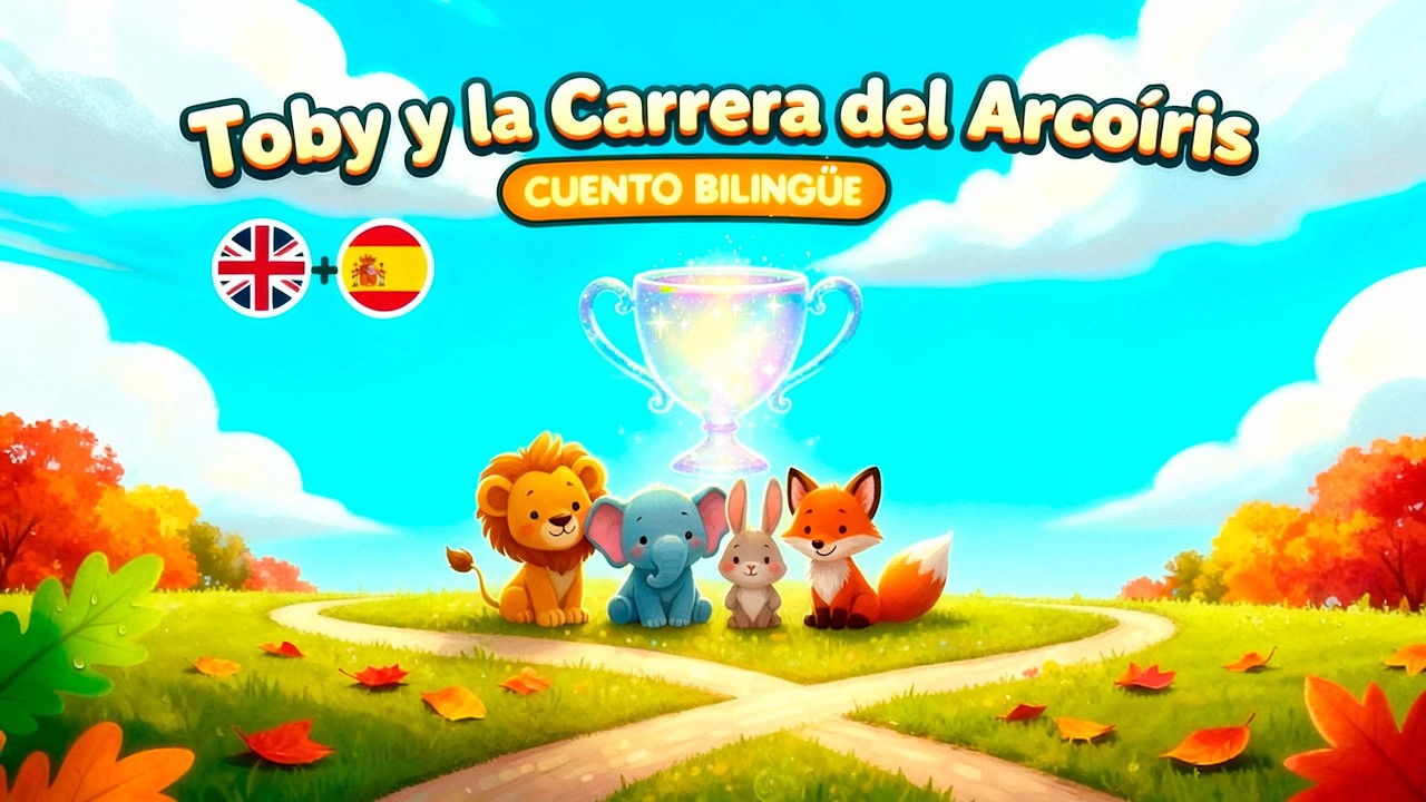 Toby y la Carrera Arcoíris | Cuento Bilingüe Ingles Español