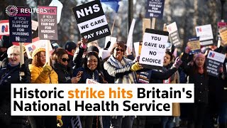 Historic strike hits UK's National Health Service