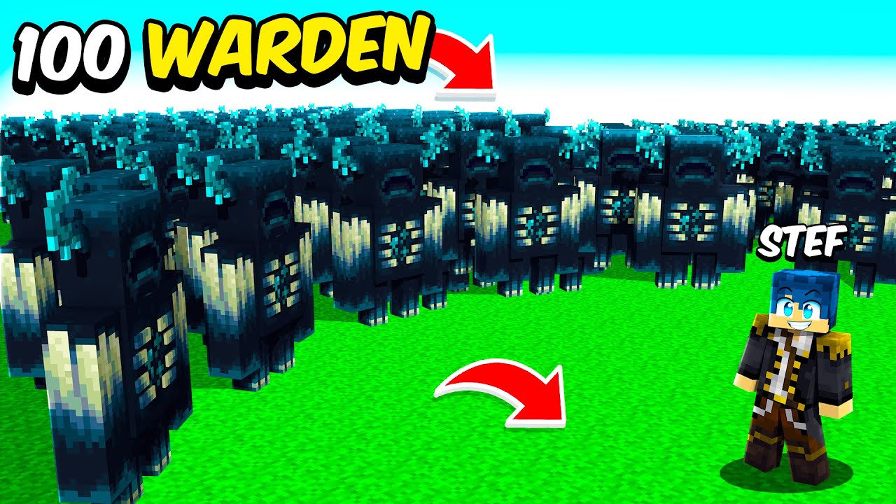100 WARDEN VS STEF SU MINECRAFT!