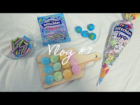 VLOG #7：韓国で流行ったカラフルなお菓子を食べてみた | 地球ゼリー | UFOキャンディー