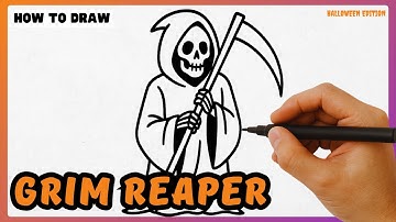 How to Draw GRIM REAPER - EASY Step by Step Tutorial [Halloween Edition]