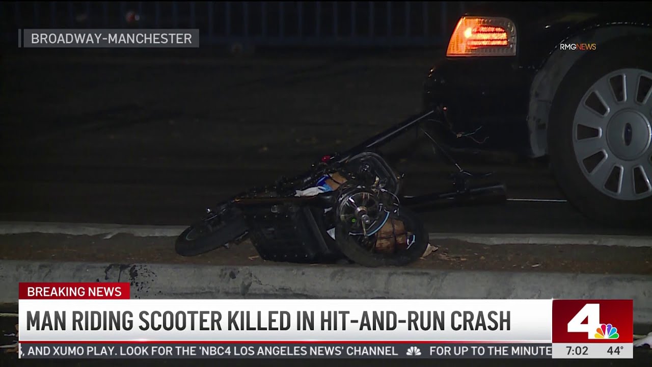 Man riding scooter killed in hit-and-run crash - YouTube