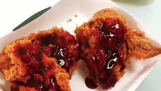 ASMR MUKBANG Chicken wings with Samyang sauce