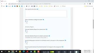 Turnitin - Adding an assessment for your class