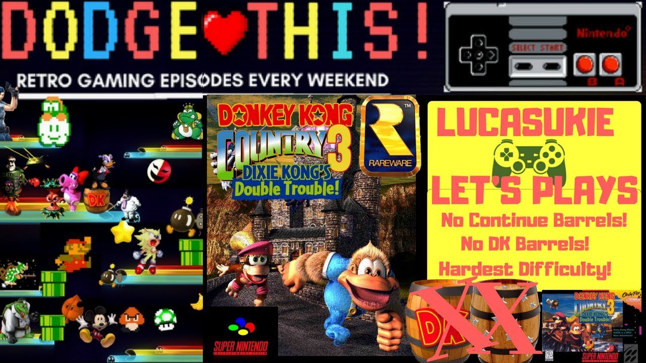 LUCASUKIE LET'S PLAYS Donkey Kong country 3 TUFST 17 Lemguin Lunge