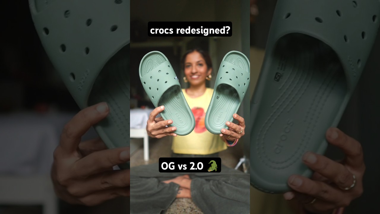 crocs redesigned their classics? 🐊 crocs slide 2.0 first impressions