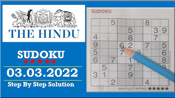 How to Solve 5 Star Hindu  Sudoku Mar 03, 2022 -  Step By Step Solution