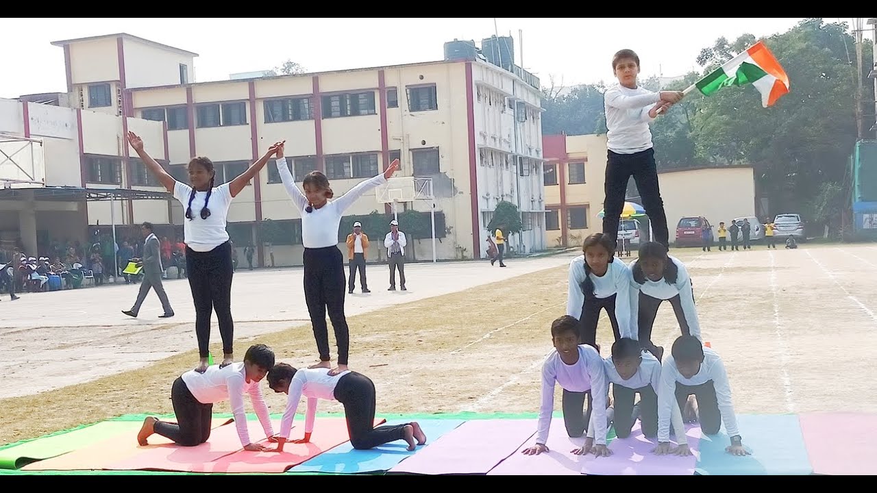 Yoga performance by students on Annual Sports Day 2023