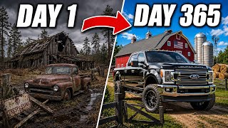 I Spent 365 Days Rebuilding a Completely Abandoned Farm From $0 | Farming Simulator 25