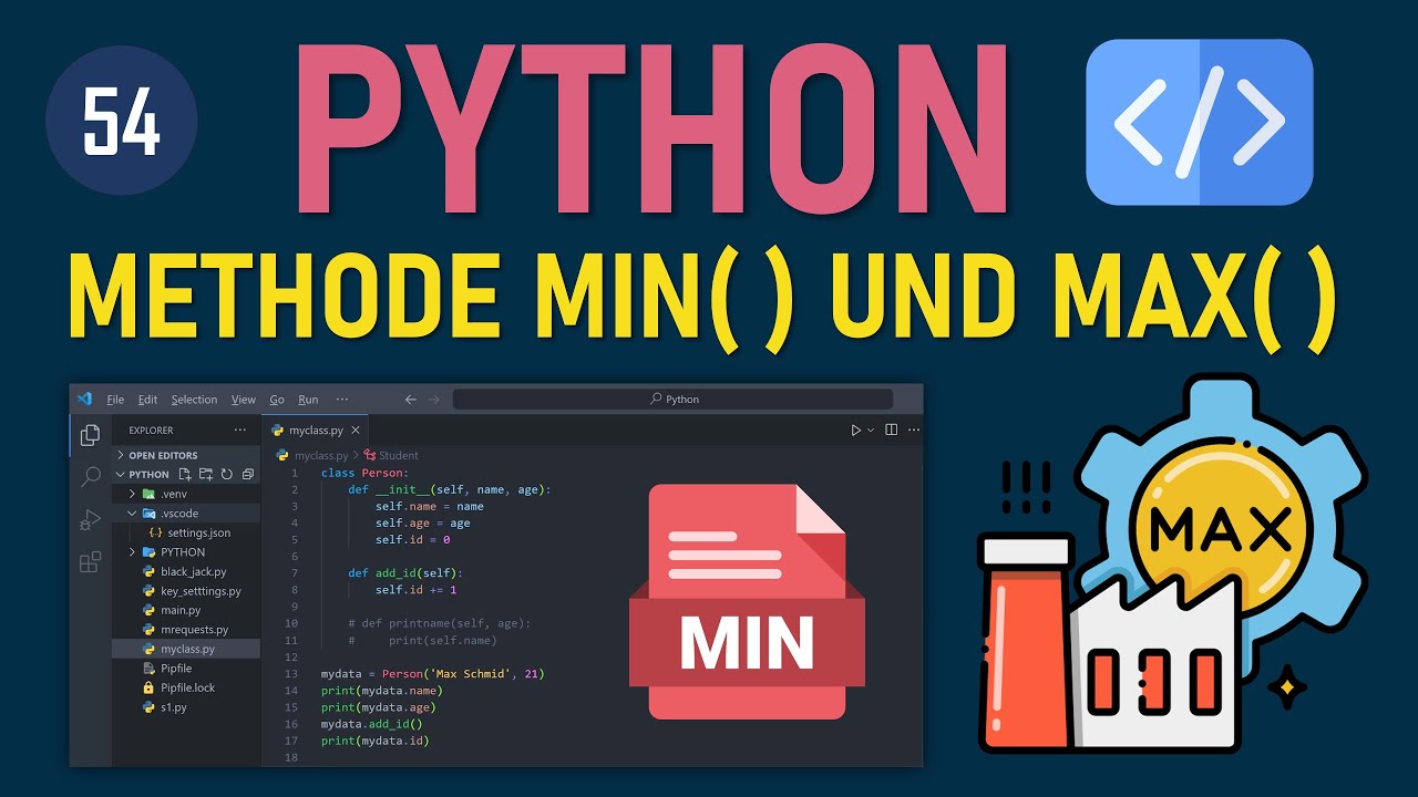 ⚙️ Python Tutorial Deutsch – So löst du komplexe Aufgaben mit min() & max() in nur einer Zeile!