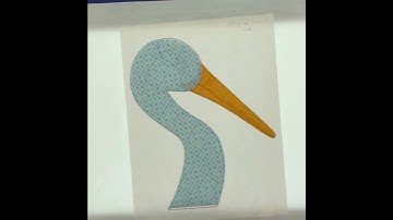 Heron applique quilt pattern time lapse #appliquepatterns #sewingpatterns