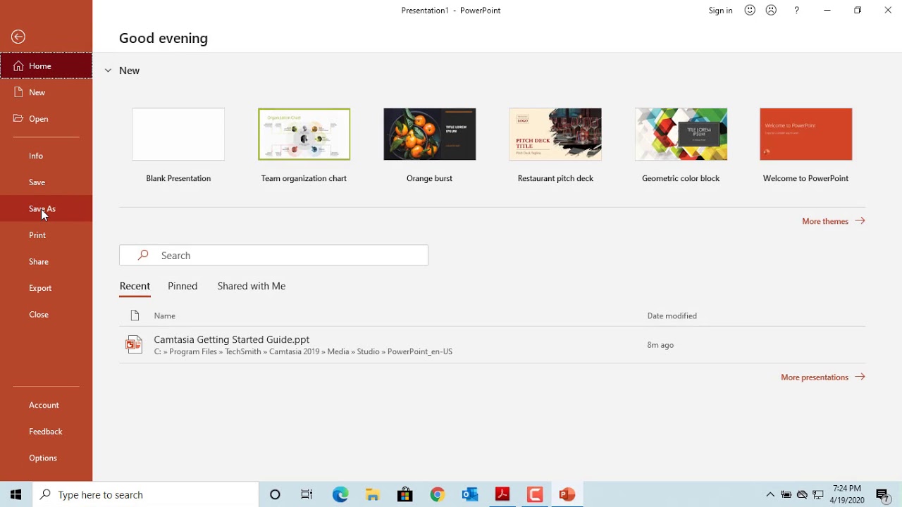 how to create a powerpoint presentation office 365