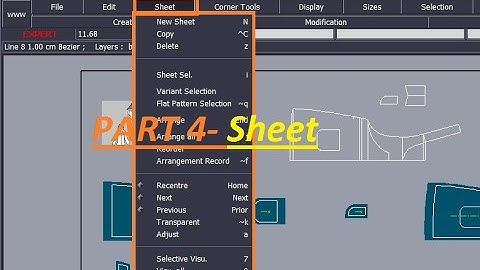 Lectra V8r1 Full Basic to Advanced Course part 04 Sheet