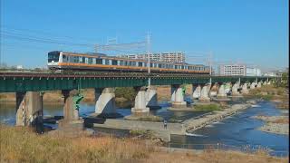 JR中央線 多摩川橋梁・11時台前半の見所な列車の通過シーン集