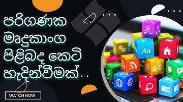 පරිගණක මෘදුකාංග පිළිබද කෙටි හැදින්වීමක්.Introduction to computer software.