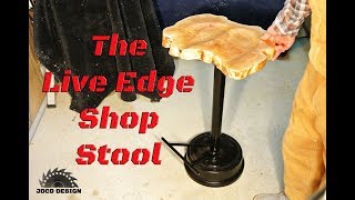 Live edge maple shop stool bar stool build - The workshop