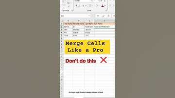 Merge Cells Like a Pro in Excel! 💡